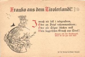 9 db RÉGI osztrák üdvözlő képeslap az 1890-es évek végéről, 8 db használatlan, egy 1898-ban postázot...