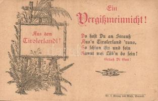 9 db RÉGI osztrák üdvözlő képeslap az 1890-es évek végéről, 8 db használatlan, egy 1898-ban postázot...