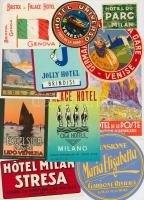 Régi olasz hotelcímkék, 21db