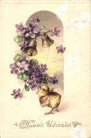 9 db RÉGI üdvözlőlap, több litho, vegyes minőség / 9 old greeting postcards, some litho, mixed quali...