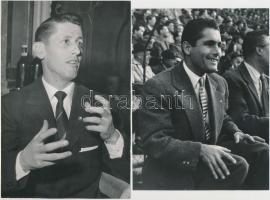 Sportolók és sportvezetők, közte Laky Károly vízilabda mesteredző csapatával, 7 db, 13x18 cm