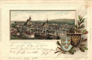 Krems an der Donau, coat of arms, Passepartoutkarte litho (EK)