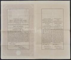 Budapest 1914. "A Magyar Korona Országai 6%-kal kamatozó járadékkölcsön" 1000K-ról, szelvé...