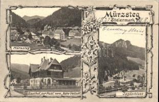 Mürzsteg, Gasthof zur Post, Jagdschloss / guest house, hunting lodge, floral