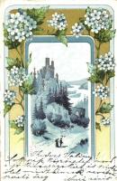 8 db RÉGI vegyes motívumlap, 1db dombornyomott, néhány litho, vegyes minőség / 8 old motive postcard...