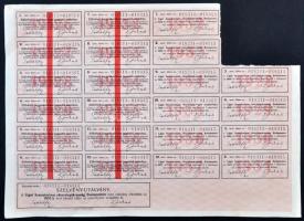 Budapest 1926. "Liget Szanatorium Részvénytársaság" 150 részvénye egyenként 30P-ről, szelv...