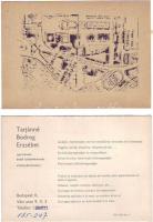 4db háború előtti céges, reklámos levelezőlap