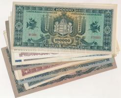 1945-1946. 15db klf pengő bankjegy T:vegyes (közte I,I- is)