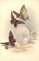 Drunk anthropoid butterflies, bizarre, M. Munk No. 552, litho (EK)