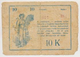 Cegléd 1919.05.31. 10K szárazbélyegző nélkül T:III-,IV
Adamo CEG-1.2.2