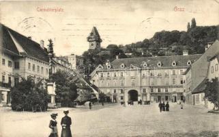 Graz, Carmeliterplatz / square, shop of Franz Hausleitner (EK)