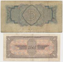 Szovjetunió 1934. 5R + 1938. 1R T:III
Soviet Union 1934. 5 Rubles + 1938. 1 Ruble C:F