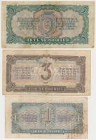 Szovjetunió 1937. 1Ch + 3Ch + 5Ch T:III
Soviet Union 1937. 1 Chervonetz + 3 Chervontsa + 5 Chervont...