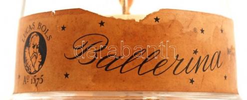 Táncoló balerina, üvegpalackban, működik, jelzett (Bols, Ballerina, Bottle) m:24 cm