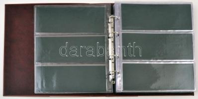 Bankjegytartó album 35db berakólappal, 24db hármas és 11db kettes osztású berakólappal használt álla...