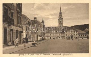 Bruck an der Mur, Hauptplatz / main square, shop of Jakob Hirt