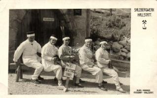 Hallstatt, Salzbergwerk / salt mine, miners (EB)