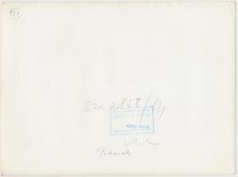 Sziklai Dezső(1910-1997): Poharak gyártása, pecséttel jelzett fotó, 18x24 cm