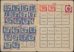 Kulturális és szociális illeték lerovási betétlap, Magyar Vasutasok és Hajósok Országos Szabad Szaks...