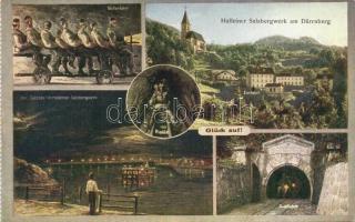 Dürrnberg, Halleiner Salzbergwerk, Rolle, Stollenfahrt / salt mine, interior