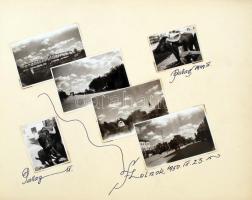 1944-1950 63 db városképes fotó albumlapokra ragasztva(Miskolc, Szolnok, Debrecen, Hortobágy, Komádi...