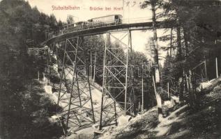 Stubaitalbahn, Brücke bei Kreit / railway bridge, tram (EK)