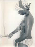 cca 1980 Nigéria hölgyek fotói benne aktokkal is,20db, 24x18cm