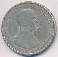 1930. 5P Ag "Horthy jobbra" T:3 ph., patina Adamo P8