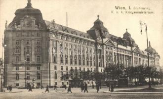 Vienna, Wien I. Stubenring, K.u.K. Kriegsministerium / square, Ministry of War, tram