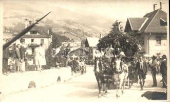 1926 Kitzbühel, Festival procession, F.J. Angerer photo - 4 old photo postcards