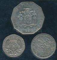 Vegyes: Nagy-Britannia 1948. 1Sh + 1982. 20P + Jamaica 1975. 50c plasztiktokban T:2,2- Mixed: Great Britain 1948. 1 Shilling + 1982. 20 Pence + Jamaica 1975. 50 Cents in plastic case C:XF,VF