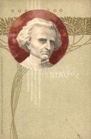 Hector Berlioz, Meissner & Buch Künstler Postkarten serie 1194, golden decoration, litho, Art Nouveau, Emb.