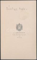 cca 1880-1900 Keményhátú kabinetfotó "Budics Móric" felirattal, L. Angerer bécsi műhelyébő...