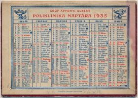 1933, 1935 "Segítsetek, hogy segíthessünk", a Gróf Apponyi Albert Poliklinika asztali napt...