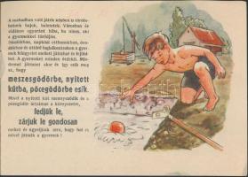 cca 1950 Védekezzünk a mindennapi gyermekbalesetek ellen! Ismertető prospektus, kiad. Népjóléti Mini...