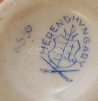 Herendi Viktória mintás fogpiszkálótartó, kézzel festett, jelzett, hibátlan, m:6,5 cm