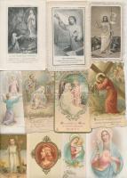 cca 1900-40 Vegyes szentkép tétel, benne csipke és litho is, különböző méretben és minőségben, 30db