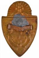 ~1930-1940. Ciszterci zománcozott iskolai sapkajelvény  (53x34,5mm) T:2