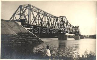 ~1930 Dunaföldvár, Beszédes József híd az átadás előtt, photo