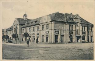 Tornalja, Tornal'a; Városháza, kiadja Blumenthal Sándor, Roth üzlete, Halászi üzlete, Weisz üzlete / town hall, shops (tűnyom / pinhole)