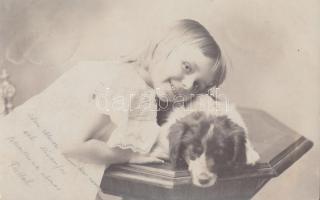 1904 Girl with dog, photo (fl)