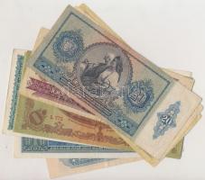 9db-os vegyes magyar pengő és forint bankjegy tétel, közte 1944. 1P "A Vörös Hadsereg Parancsno...
