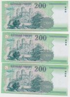 2007. 200Ft "FC" (3x) sorszámkövetők T:I