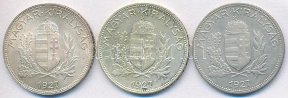 1927. 1P Ag (3x) T:2