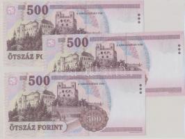 2005. 500Ft "EA" (3x) sorszámkövetők T:I