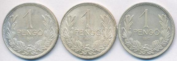 1939. 1P Ag (3x) T:1-,2