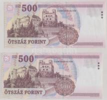 2006. 500Ft "EA" (2x) sorszámkövetők T:I