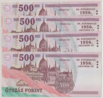 2006. 500Ft "EC" "50. évforduló 1956. október 23." (4x) sorszámkövetők T:I