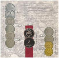 2008. 1Ft-100Ft 7xklf darabos forgalmi sor "Búcsú az egy- és kétforintostól" dísztokos sze...