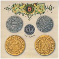 2008. 1Ft-100Ft 7klf db + Mátyás denár Ag fantáziaverete "Reneszánsz emlékév" dísztokos sz...